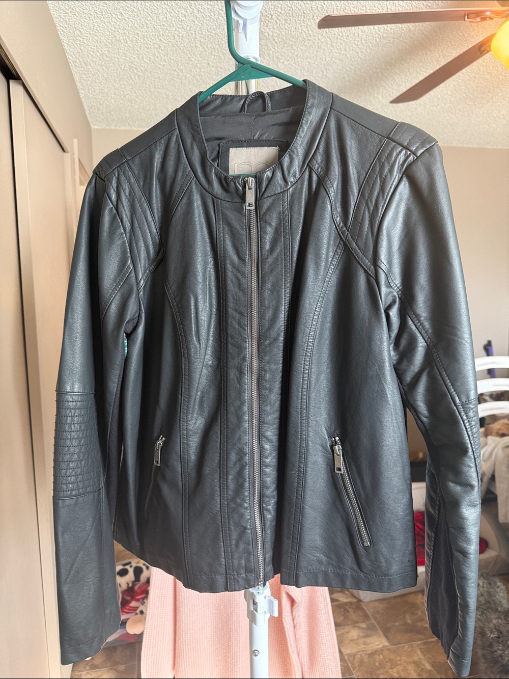 Maurices Black Faux Leather Moto Jacket